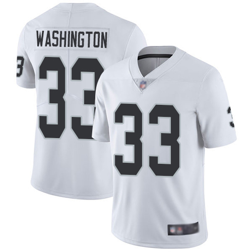 Men Oakland Raiders Limited White DeAndre Washington Road Jersey NFL Football 33 Vapor Jersey